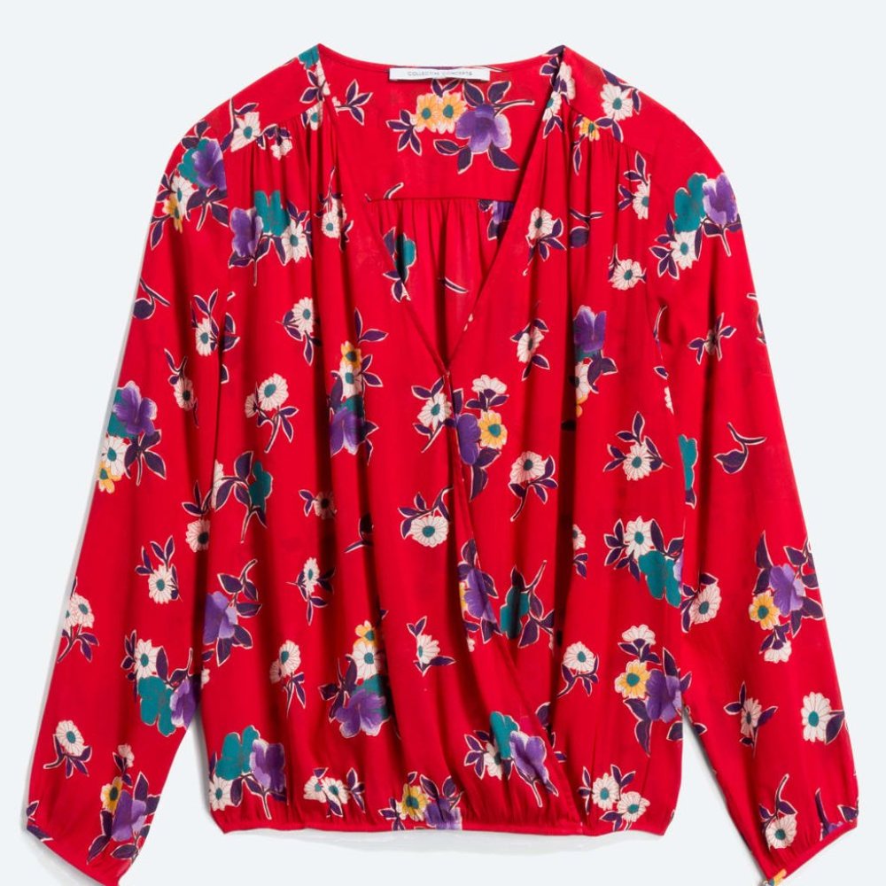 Tie Detail Surplice Top